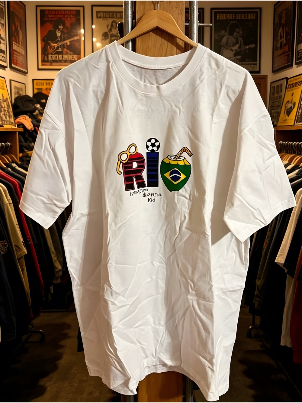 Vintage Rio De Janeiro Ipanema Brazil Graphic T-Shirt White